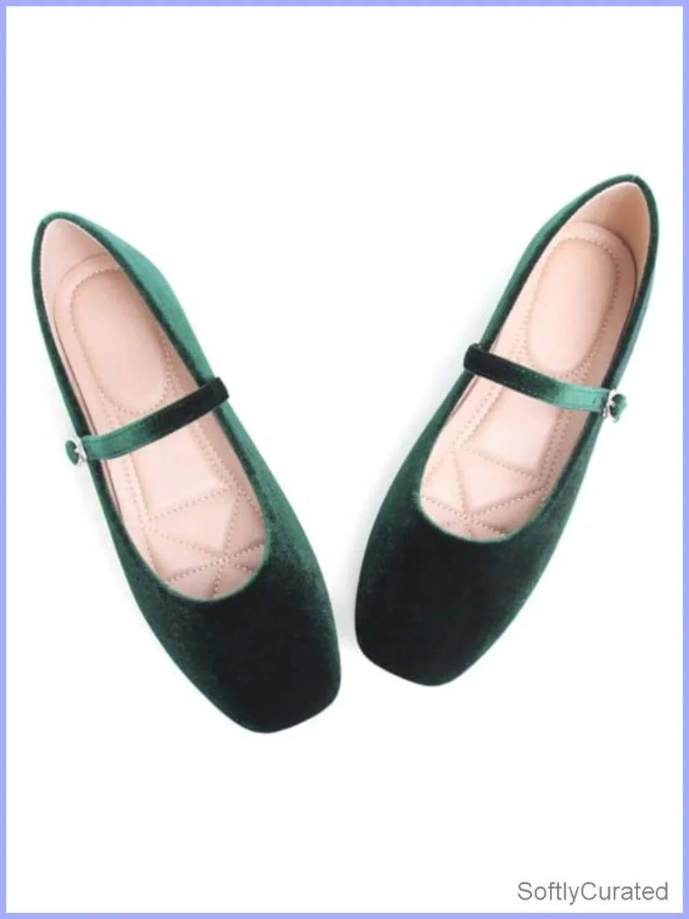 WENJIAZHIZHI Women's Mary Jane Square Toe Ballet Flats Slip-Ons Loafers